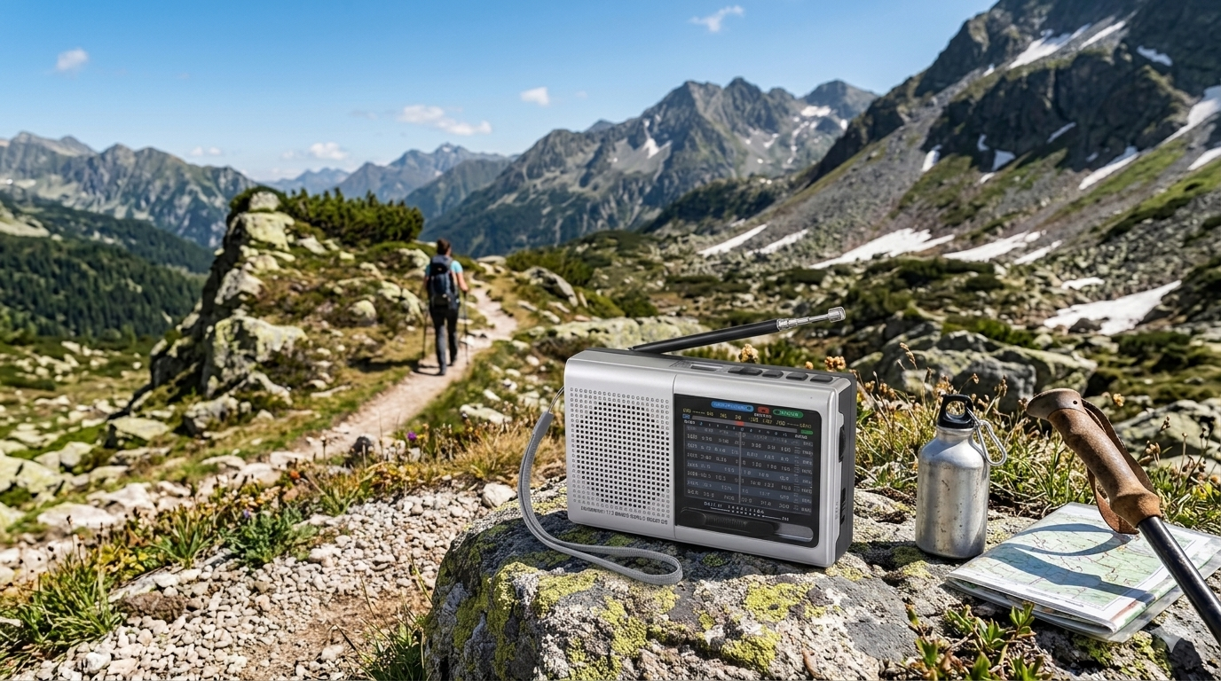 Supersonic SC-1080BT- SLV 9-Band Rechargeable Bluetooth Radio