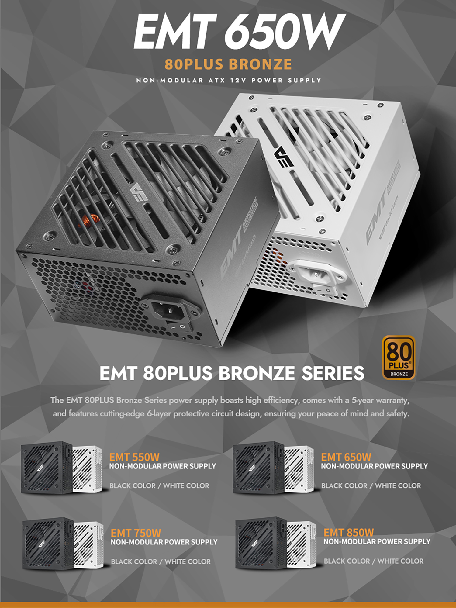 darkFlash PMT650 650W Power Supply PSU