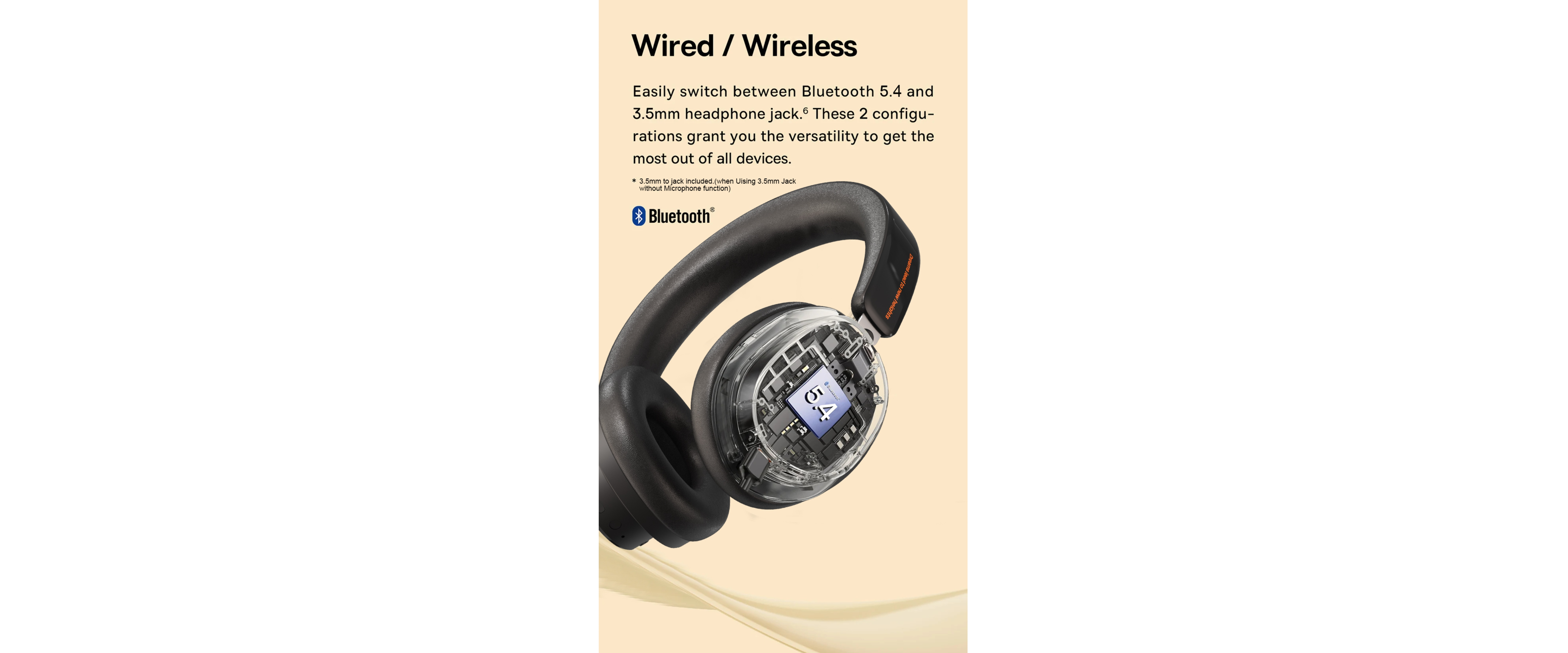 INMISS ANC500, wired & wireless dual mode, BT5.4, 3.5mm jack