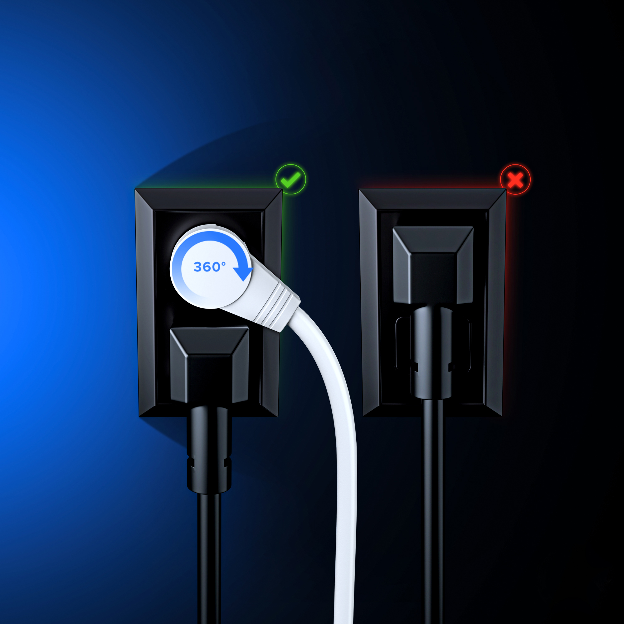 360° Rotating Plug
