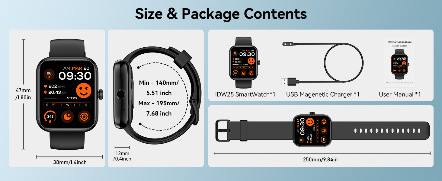 Smart Watch for Men Women, Alexa Built-in Fitness Tracker with Call Function & 1.83" HD Touchscreen,