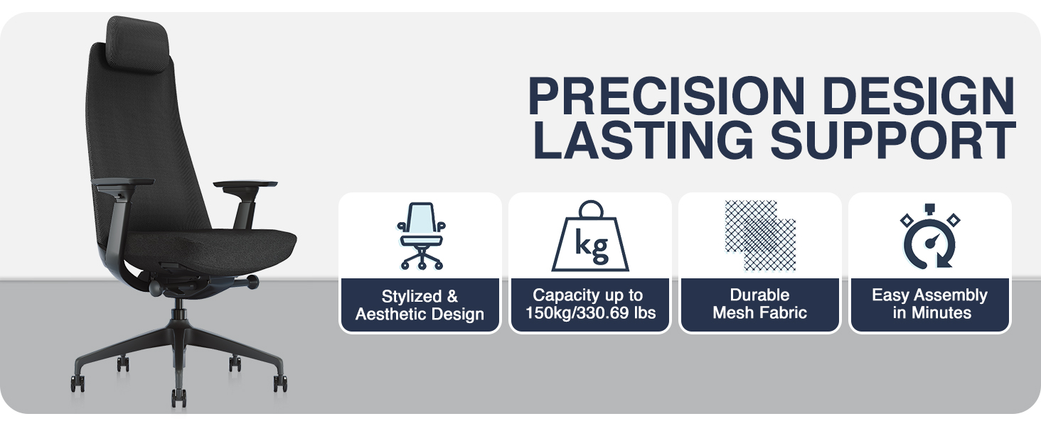 executive leather office chair, modern high-back desk chair, premium boardroom seating