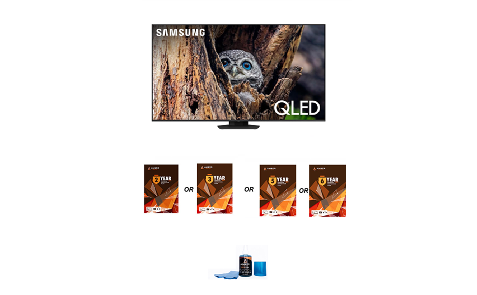 Samsung Q80DD Club Series TV with Amber Protection Extended Coverage and Amber Screen Cleaner
