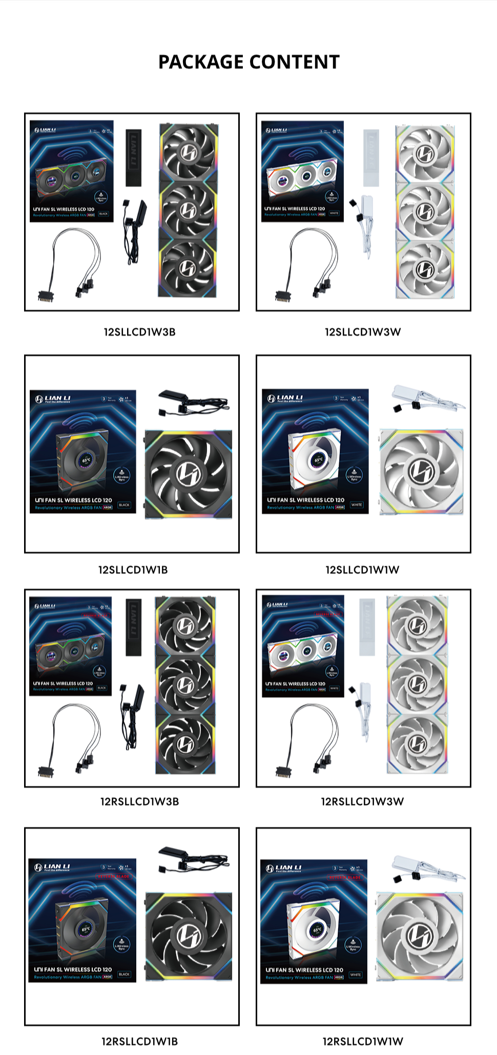 UNI FAN, SL WIRELESS, RGB, LCD, Reverse, Fan, Controller