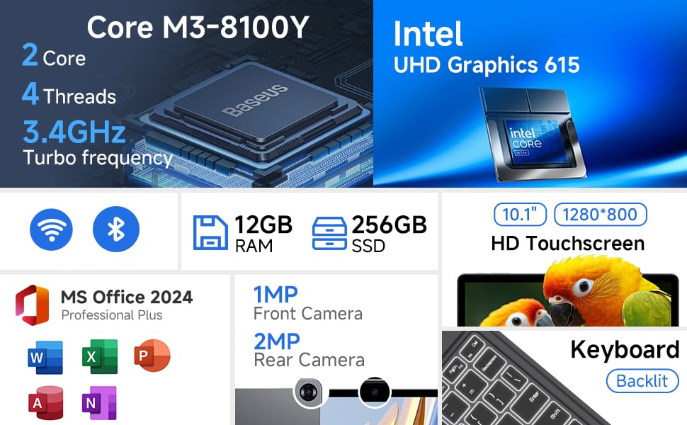 10.1" 2 in 1 Laptop