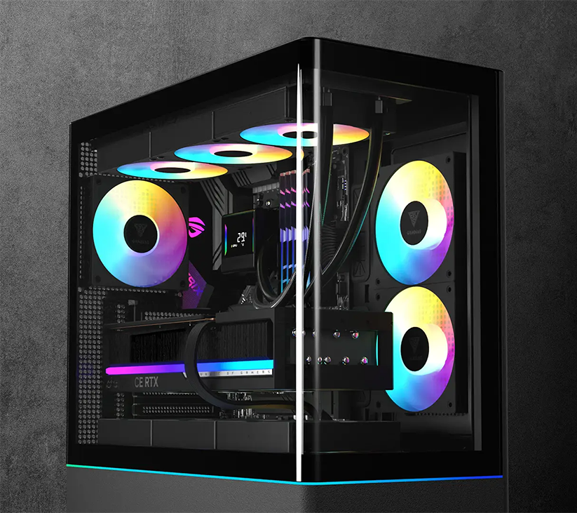 Gamdias ATLAS M5 CG Black ATX Mid Tower Computer Case