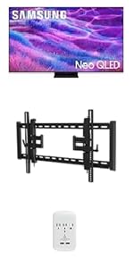 Samsung QN85QN80F TV with Walts TILT-EXTENSION-37-90 Mount and 3-Outlet-Surge