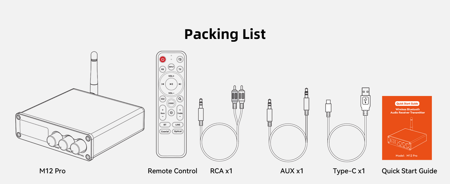 Bluetooth 5.2 Transmitter Receiver for TV, Home Stereo, BT Headset, Low Latency HD Bluetooth Audio D