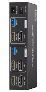 8K@60Hz HDMI DP KVM Switch 2x2
