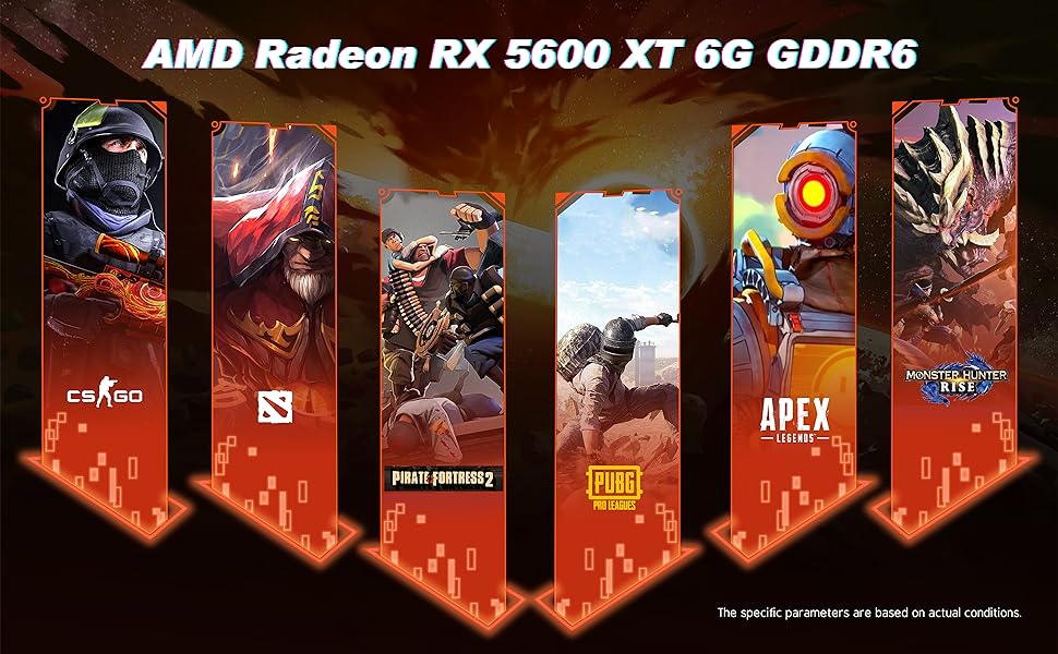 STGAubron Gaming Desktop PC, Intel Core i7 3.4G up to 3.9G, 16G RAM, 1T  SSD, Radeon RX 5600 XT 6G GDDR6, 600M WiFi, BT 5.0, RGB Fan x 6, RGB  Keyboard 
