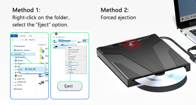 Step 3-4 3. Insert your CDs or DVDs, and use a media software.  If playing Blu ray dvd, it is necess