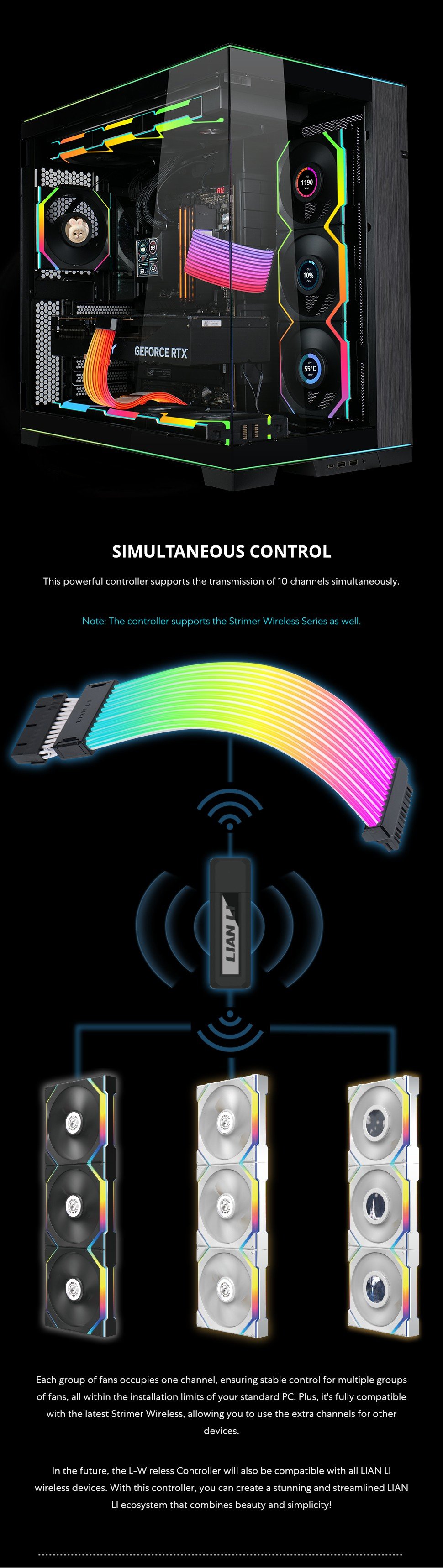 UNI FAN, SL WIRELESS, RGB, LCD, Reverse, Fan, Controller