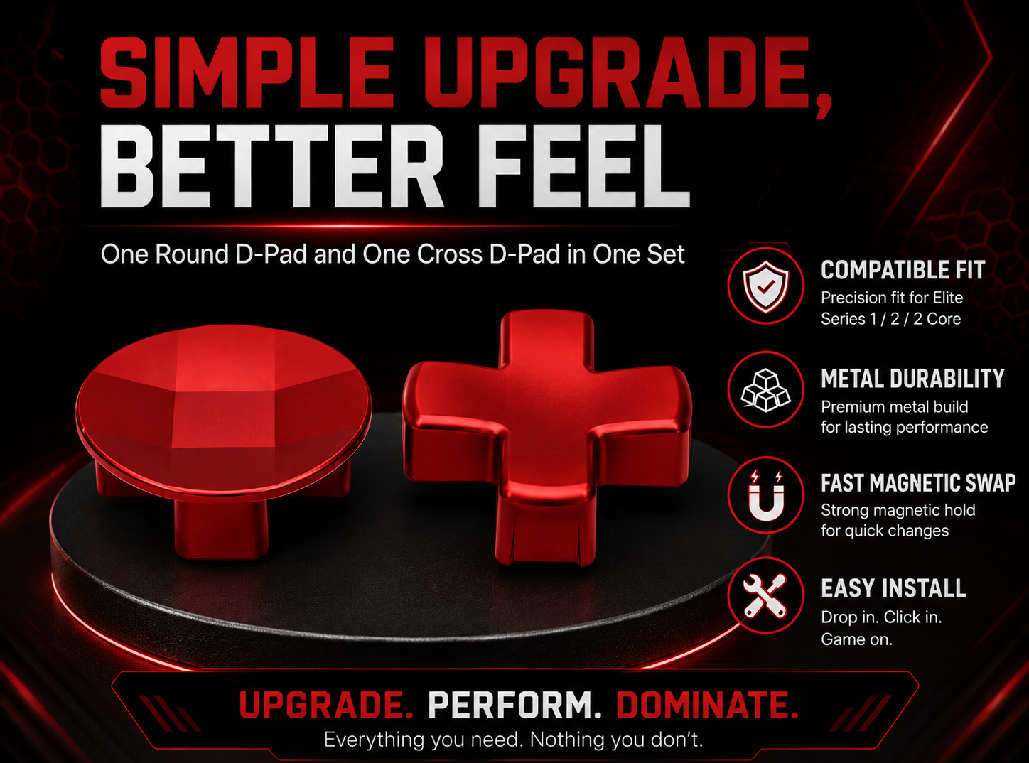 simple upgrade, better feel, compatible fit