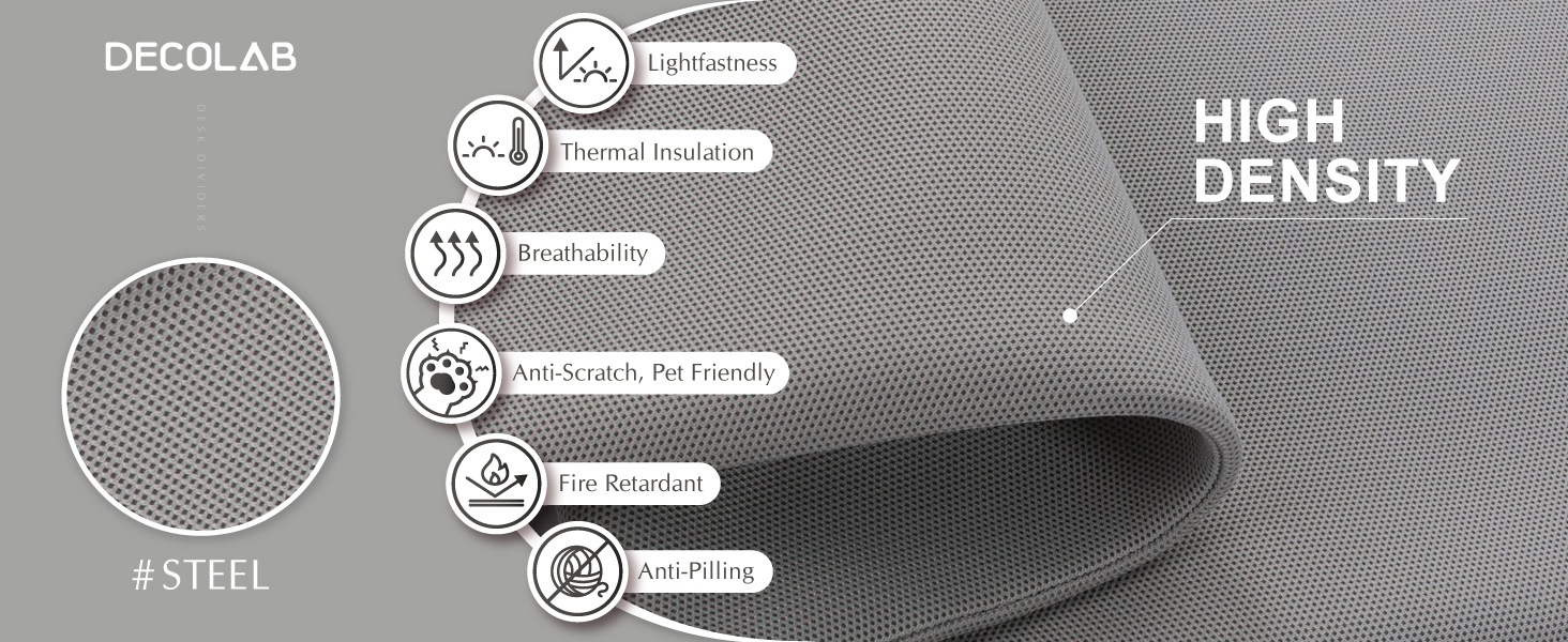 desk divider steel fabric feature