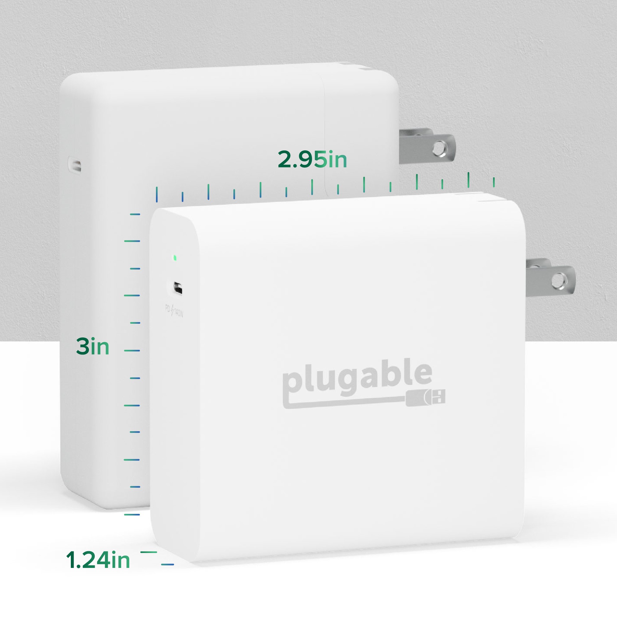 Plugable Charger smaller size compared to Apple