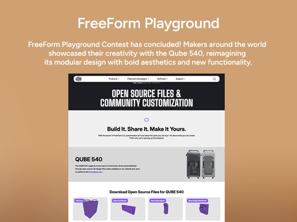 Cooler Master QUBE 540 Moonstone ATX Mid-Tower PC Case 