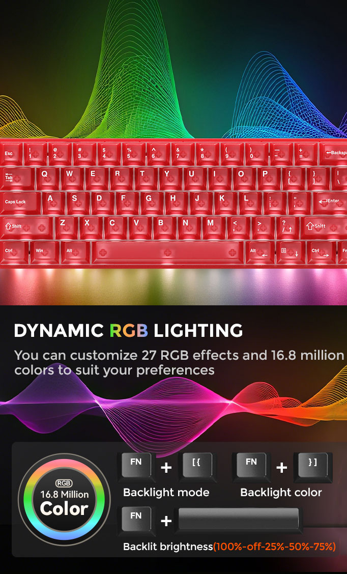 DAREU COOL60 60% Hall Effect Gaming Keyboard