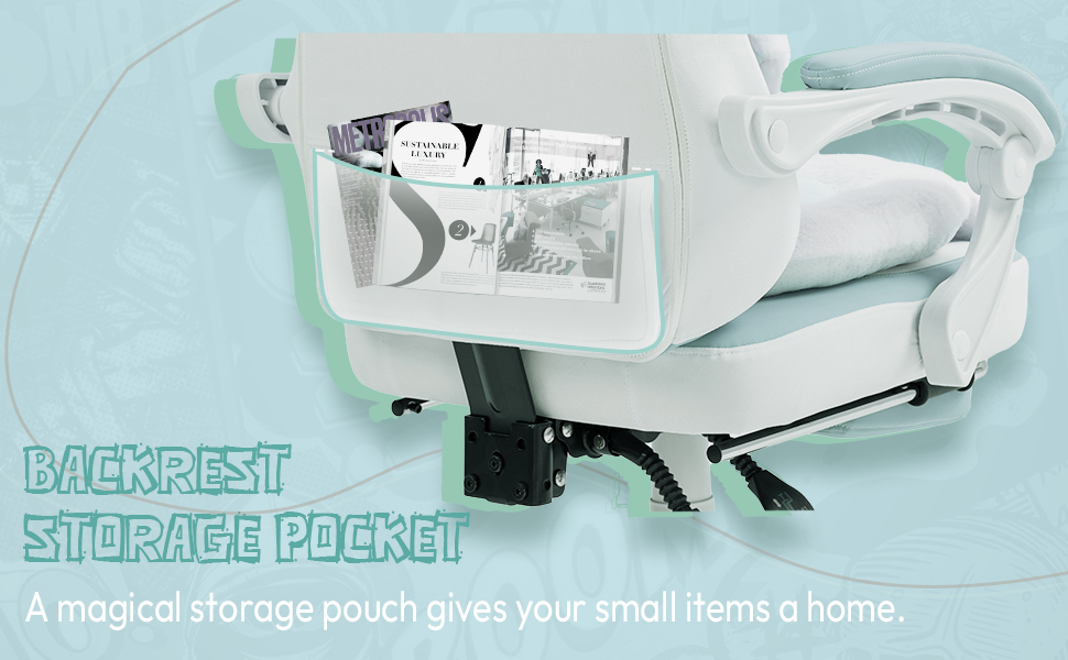 backrest storage pocket