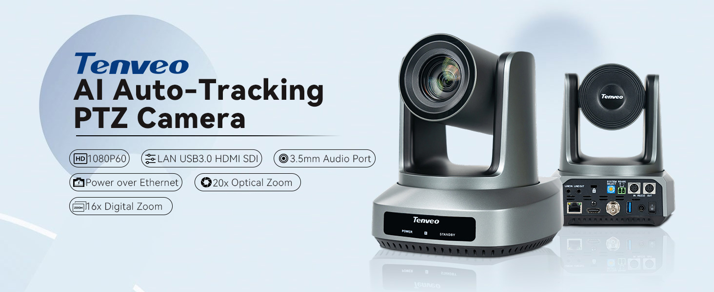 20x Zoom AI Auto Tracking PTZ Conference Camera