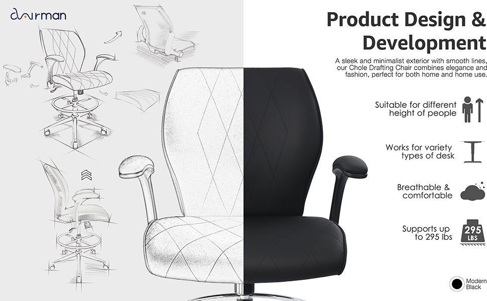 Design - Drafting Chair - Office Chair - Drafting Stool