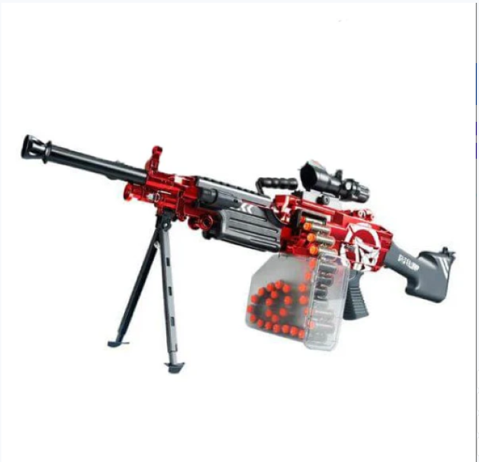LH SAW M249 Electric Darts Blaster -Red