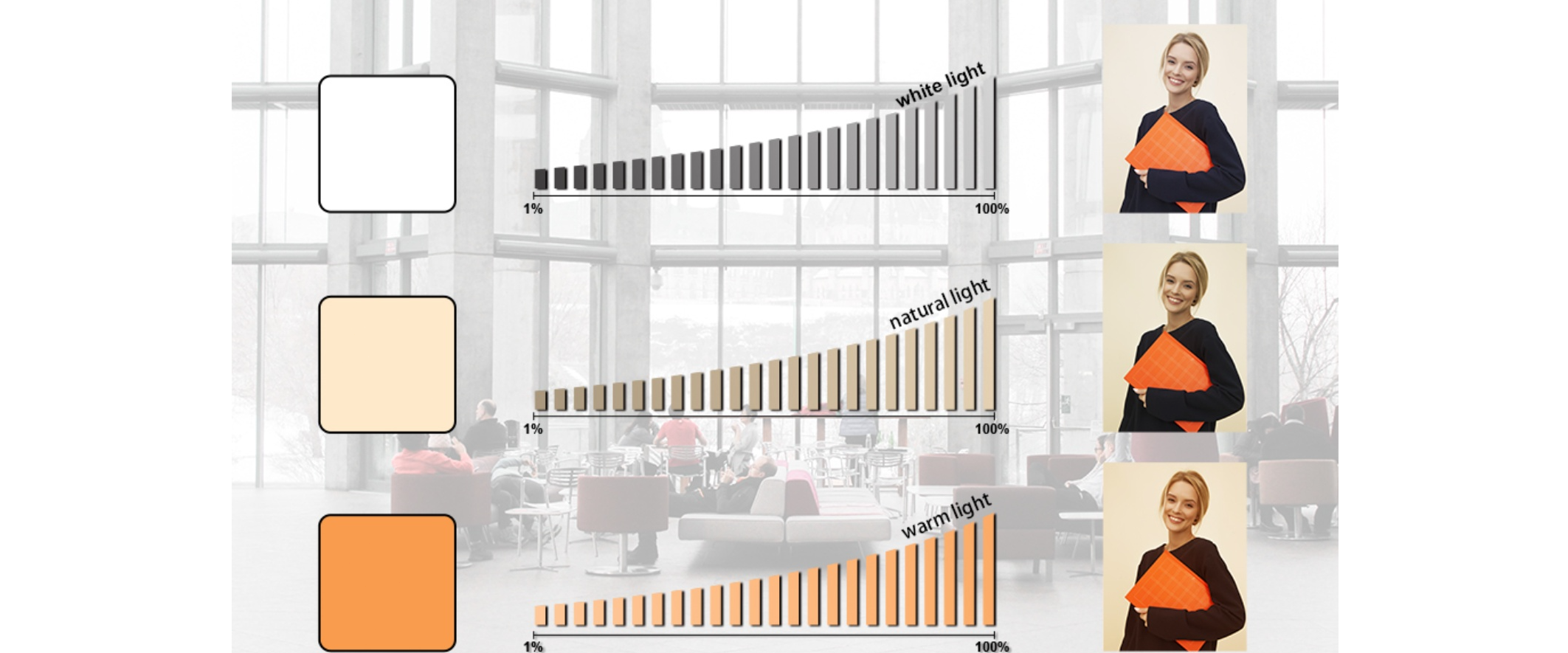 Anivia bi-color fill light, 3000K-6500K, adjustable brightness, warm white natural light