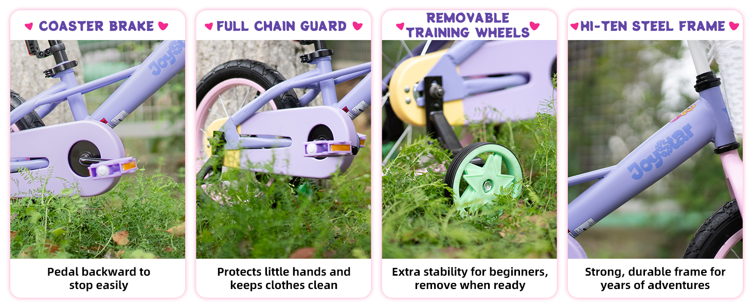 kids bike kids bicycle boys girls children training wheels basket gift