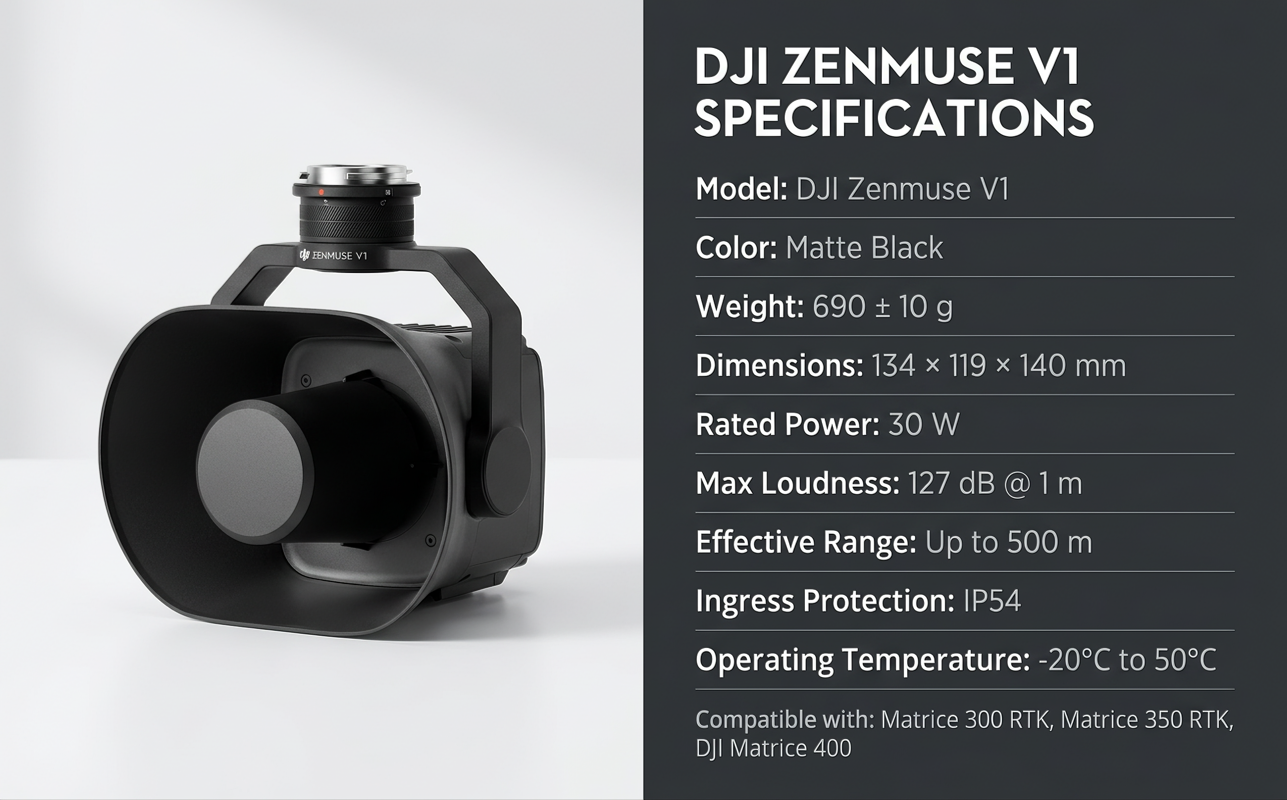 DJI Zenmuse V1 Public Address System
