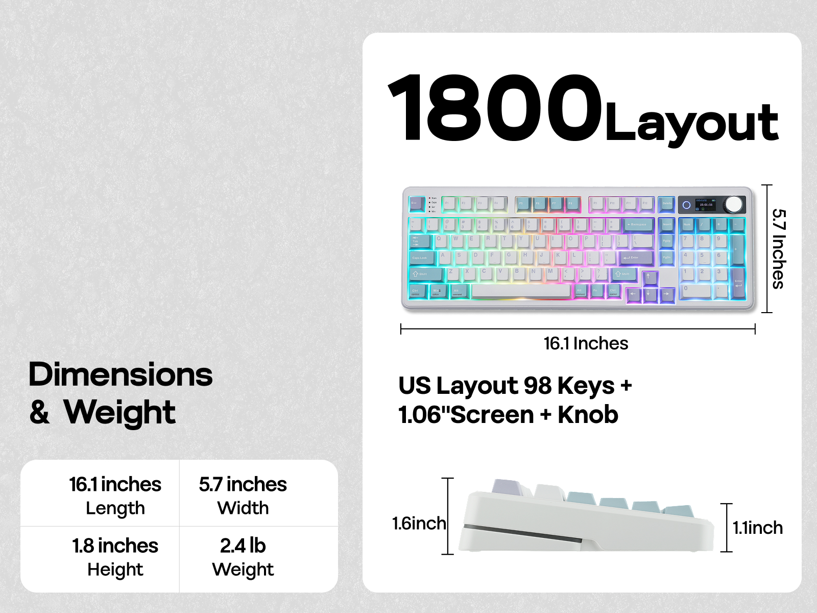 EPOMAKER TH99 PRO 1800 Layout