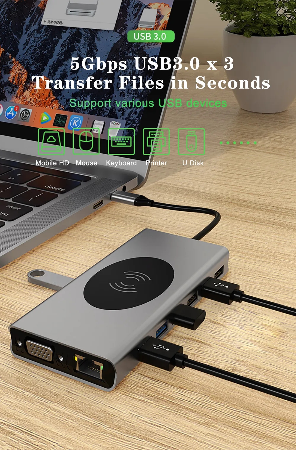 15-in-1 Laptop Docking Station