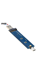 NVMe to USB Type C Type A Adapter