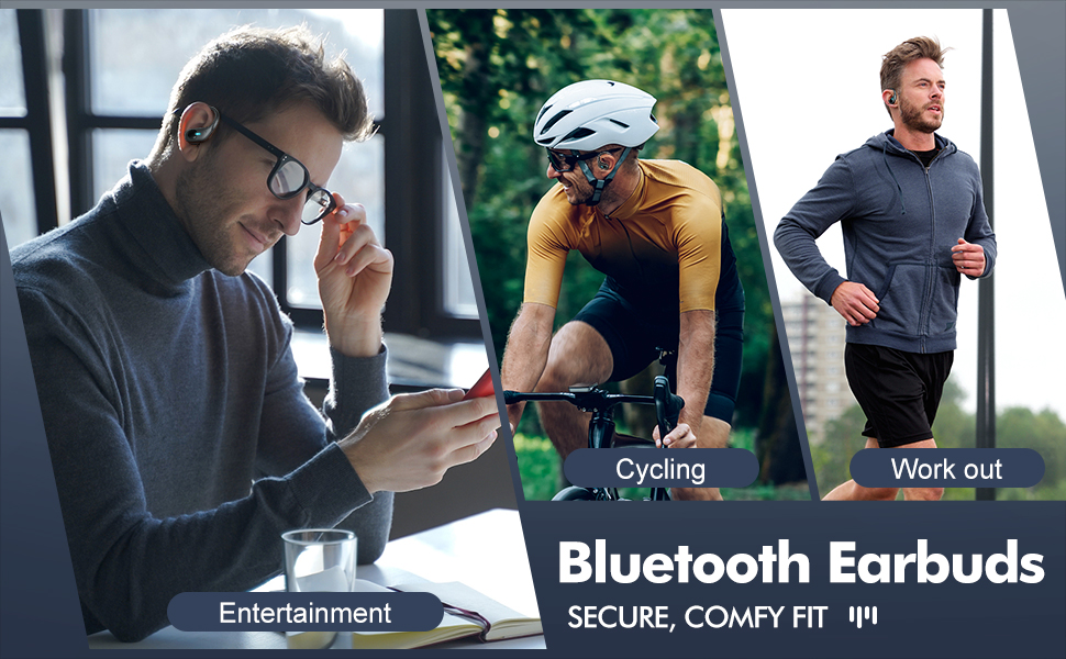 Wireless Earbuds, Bluetooth Headphones 5.3 HiFi Stereo Ear Buds, 80H Bluetooth Earbuds with Dual LED