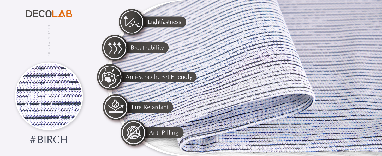 desk divider fabric feature