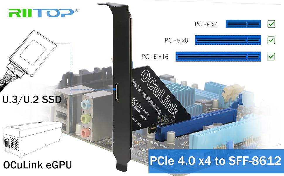 PCIe oculink adapter card