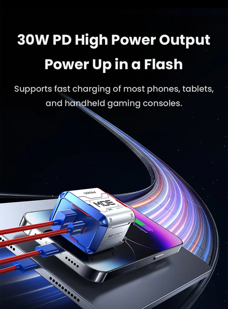 PISEN Gamer Lite 30W 2-Port GaN Fast Charger&nbsp;