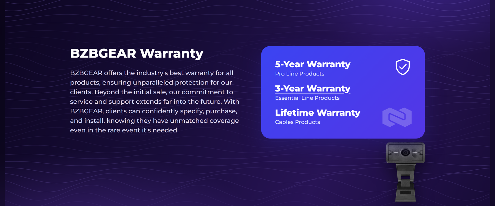 BG-BWEB-S warranty