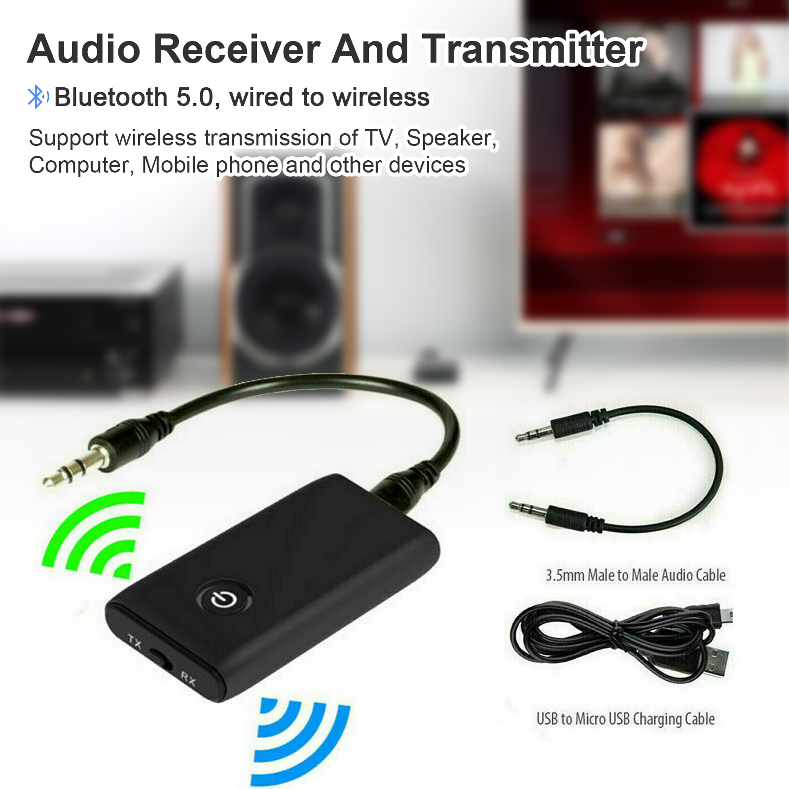 2 in 1 Bluetooth 5.0 Adapter