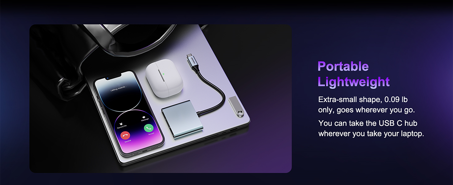 USB C to Dual HDMI Adapter