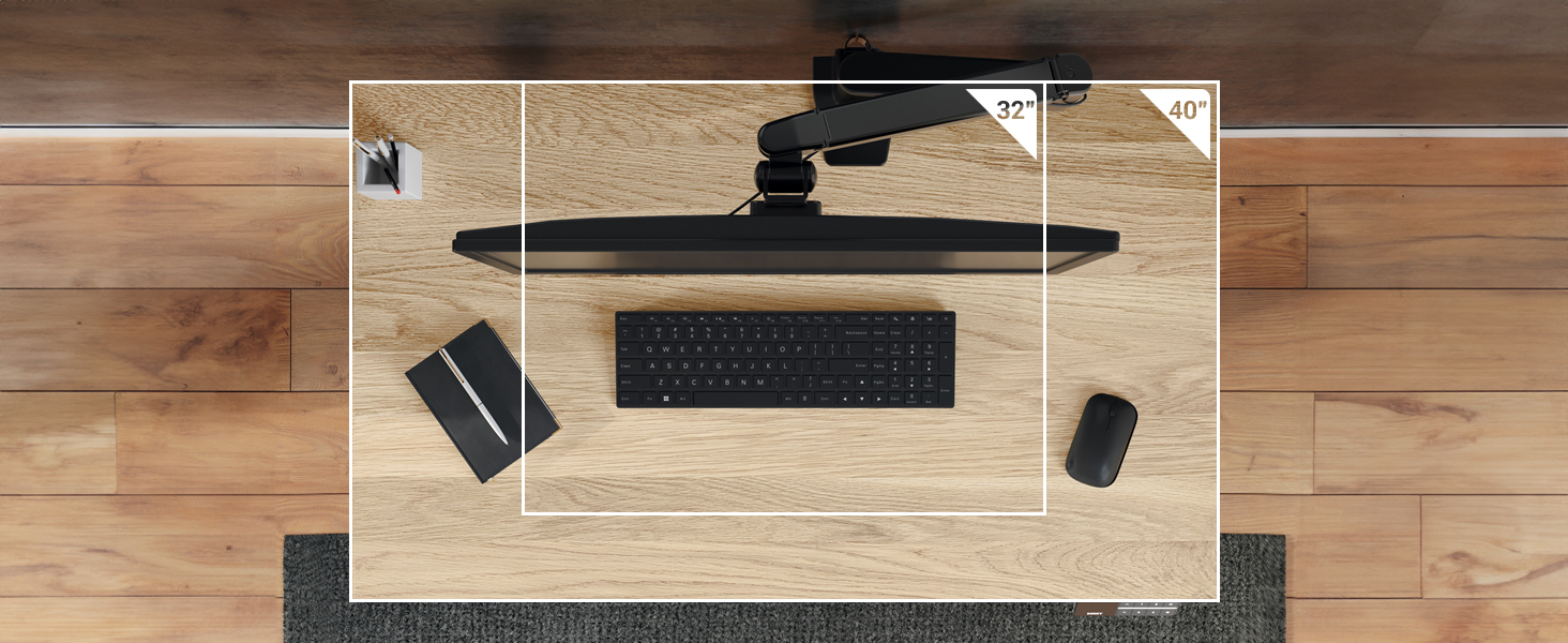 mini standing desk, small sit stand desk, hardwood standing desk, compact desk, height adjustable