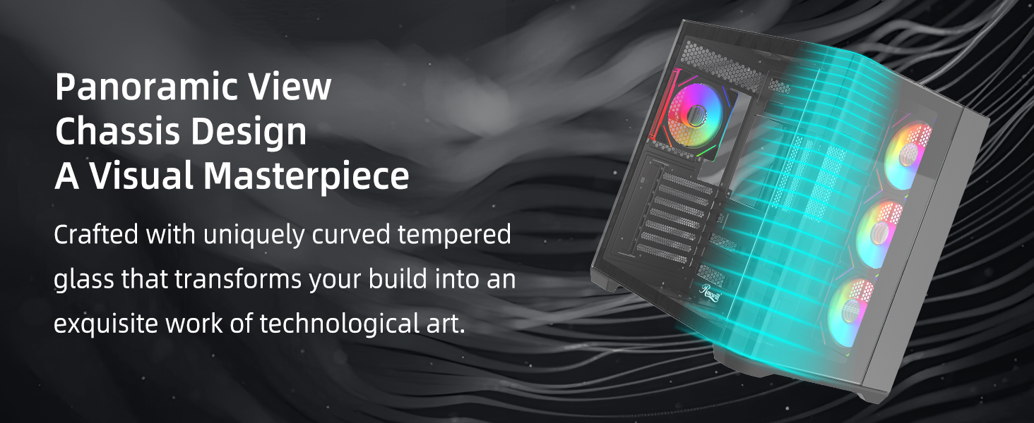 Rosewill ACA503B ATX Mid-Tower PC Gaming Case 3