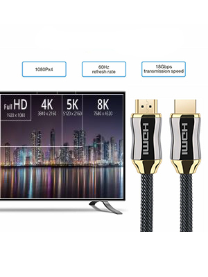 SatelliteSale Premium HDMI Cable V2.1 8K@60Hz 4K@120Hz Bluray 3D HDTV LED Cord