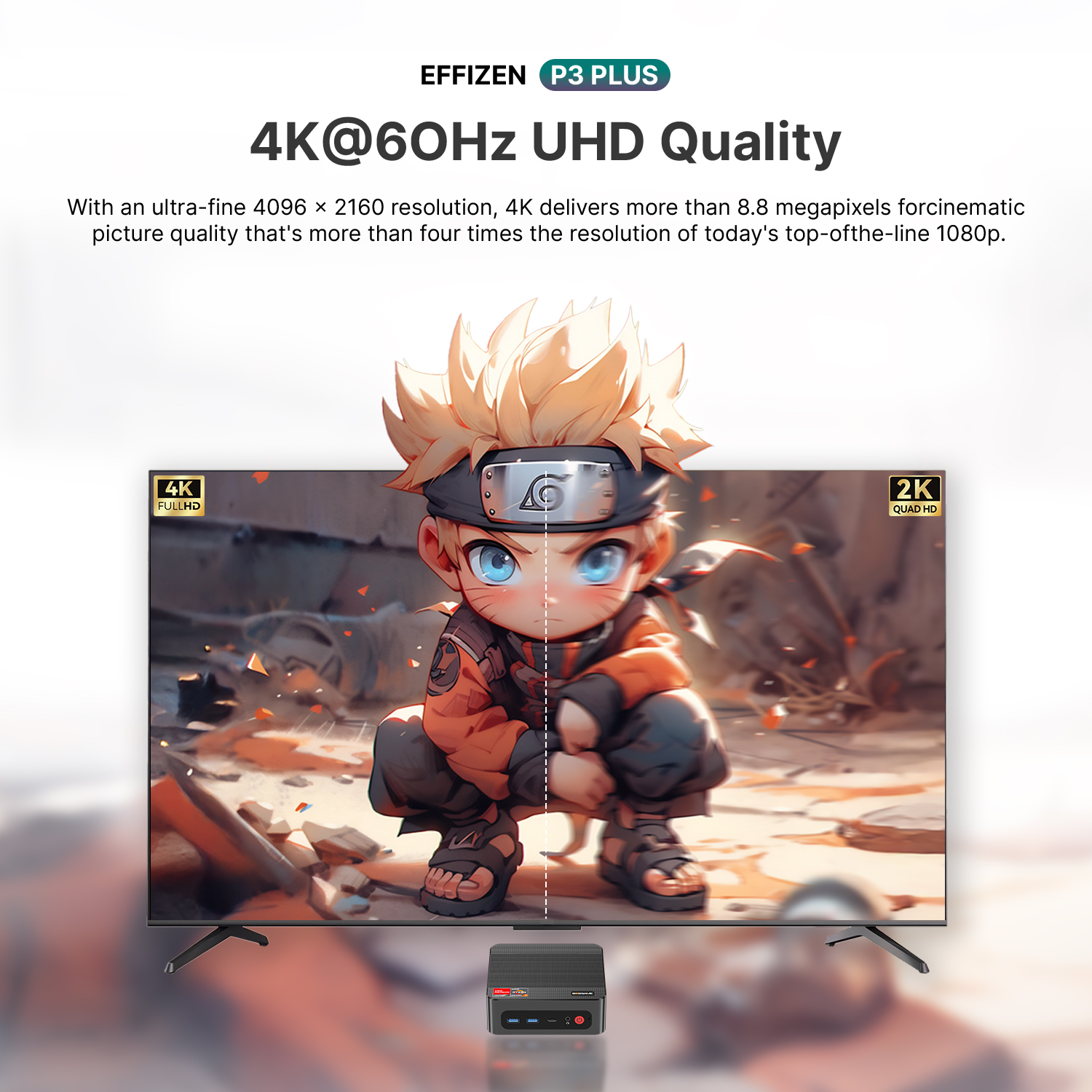 4K@6OHz UHD Quality