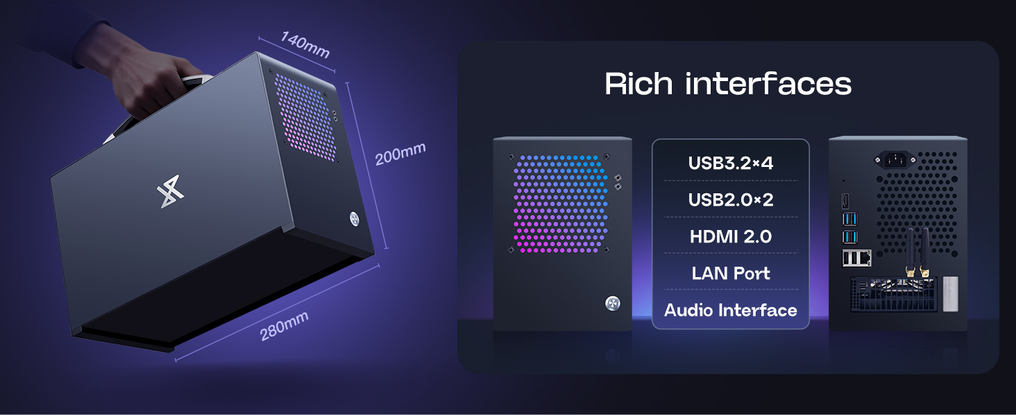 Cheap Mini Gaming PC ITX Tower Desktop Computers Windows 11 Prebuilt SSD NAS Computadora De Escritor