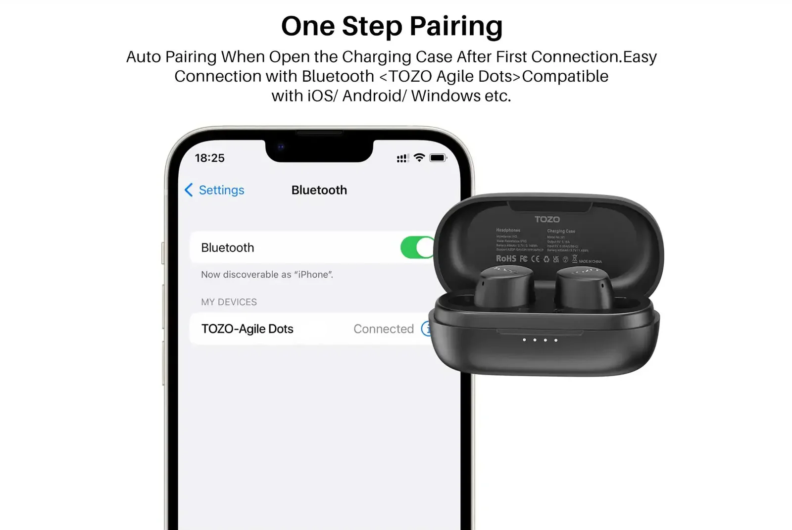 Tozo Agile Dots Waterproof Bluetooth Wireless Earbuds