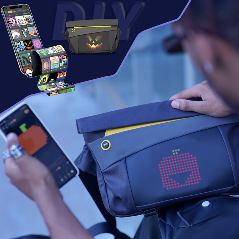 Divoom Sling Bag-V Customizable Pixel Art Fashion Design Outdoor
