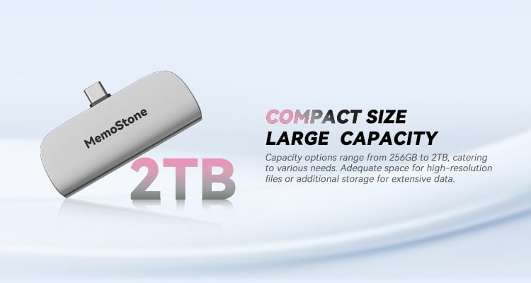 Compact Size Large Capacity ranggs from 512GB to 2TB