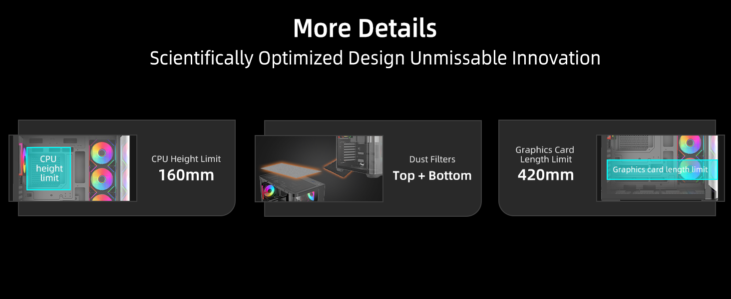 Rosewill ACA503B ATX Mid-Tower PC Gaming Case 11