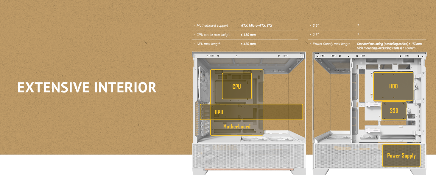 Antec C6 Wood White Mid-Tower Case