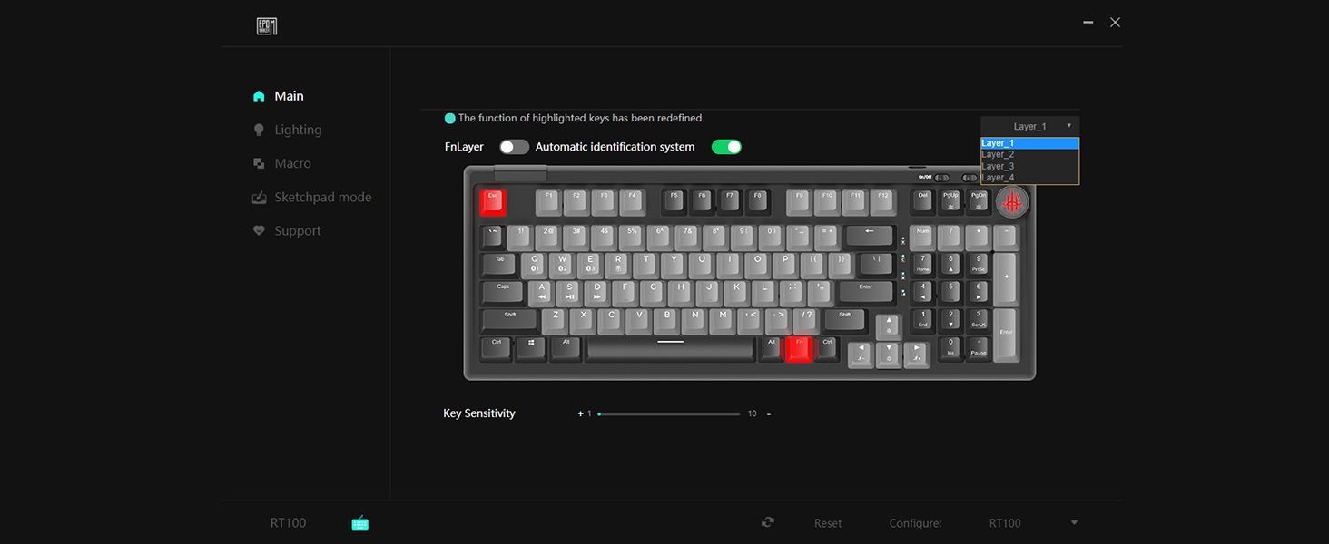97 Keys mechanical gaming keyboard