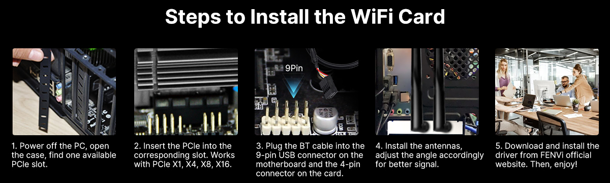 how to install the wifi card
